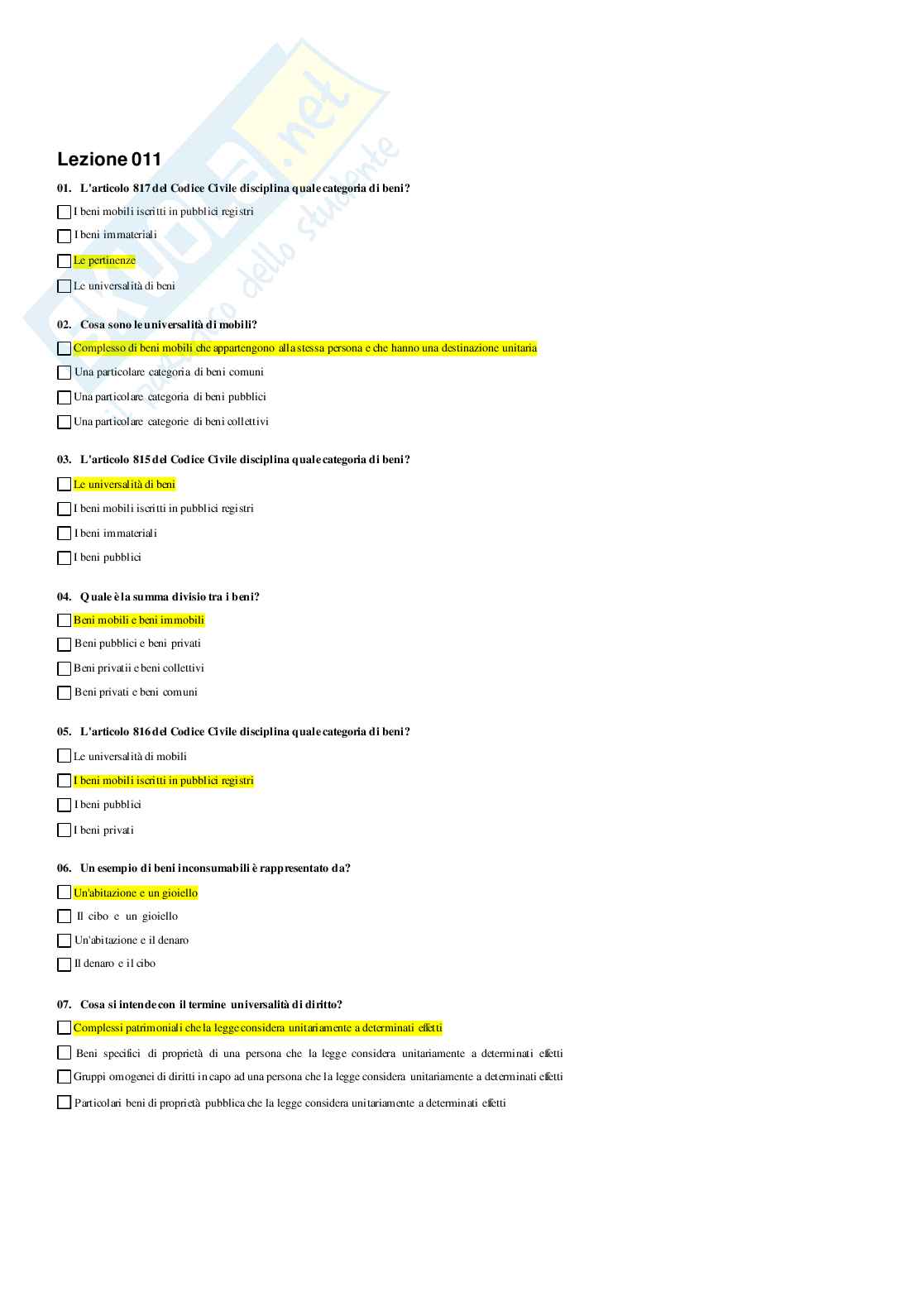 Paniere Diritto civile Pag. 16
