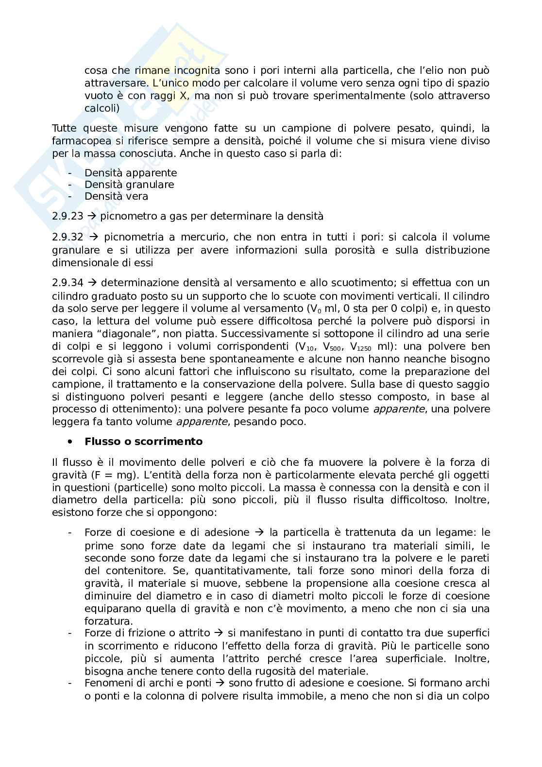 Appunti di Tecnologie farmaceutiche 2 Pag. 11