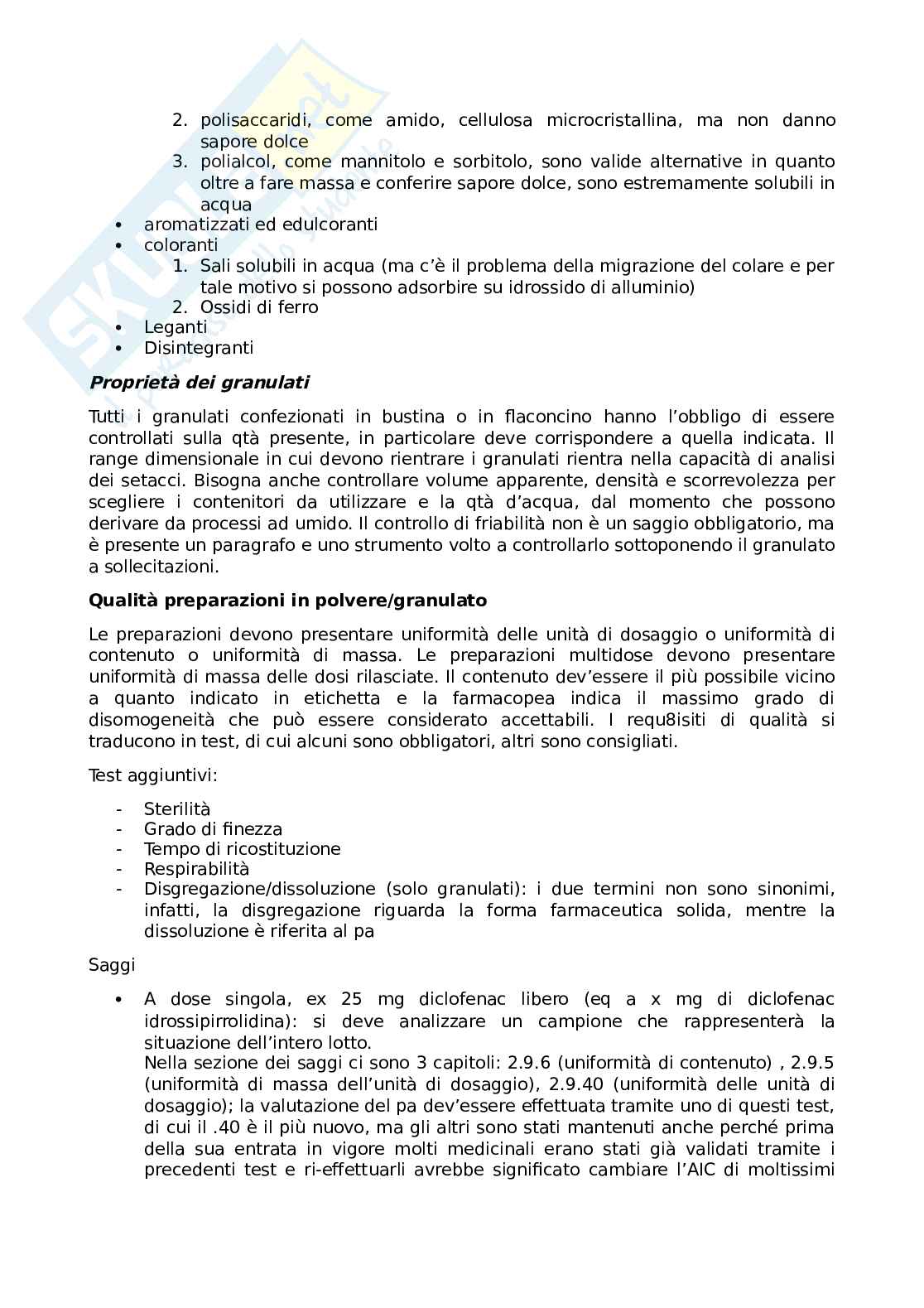 Appunti di Tecnologie farmaceutiche 2 Pag. 31