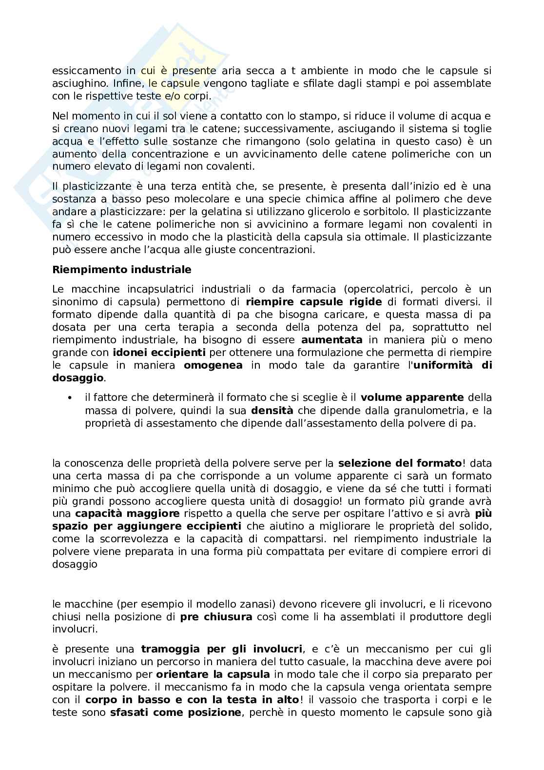 Appunti di Tecnologie farmaceutiche 2 Pag. 36