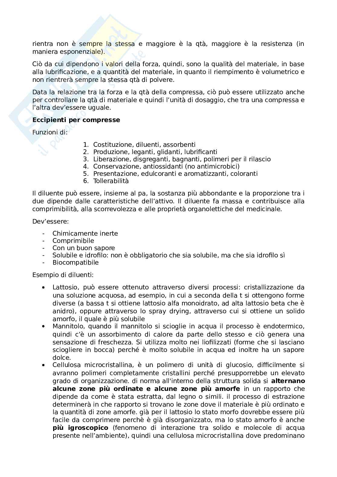 Appunti di Tecnologie farmaceutiche 2 Pag. 56