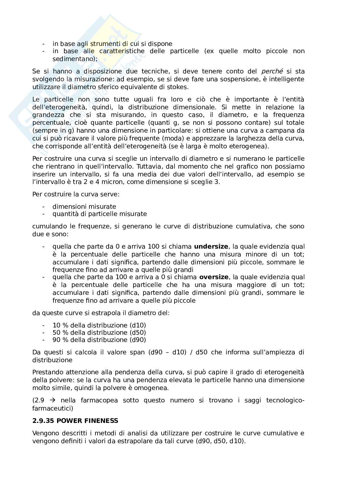 Appunti di Tecnologie farmaceutiche 2 Pag. 6