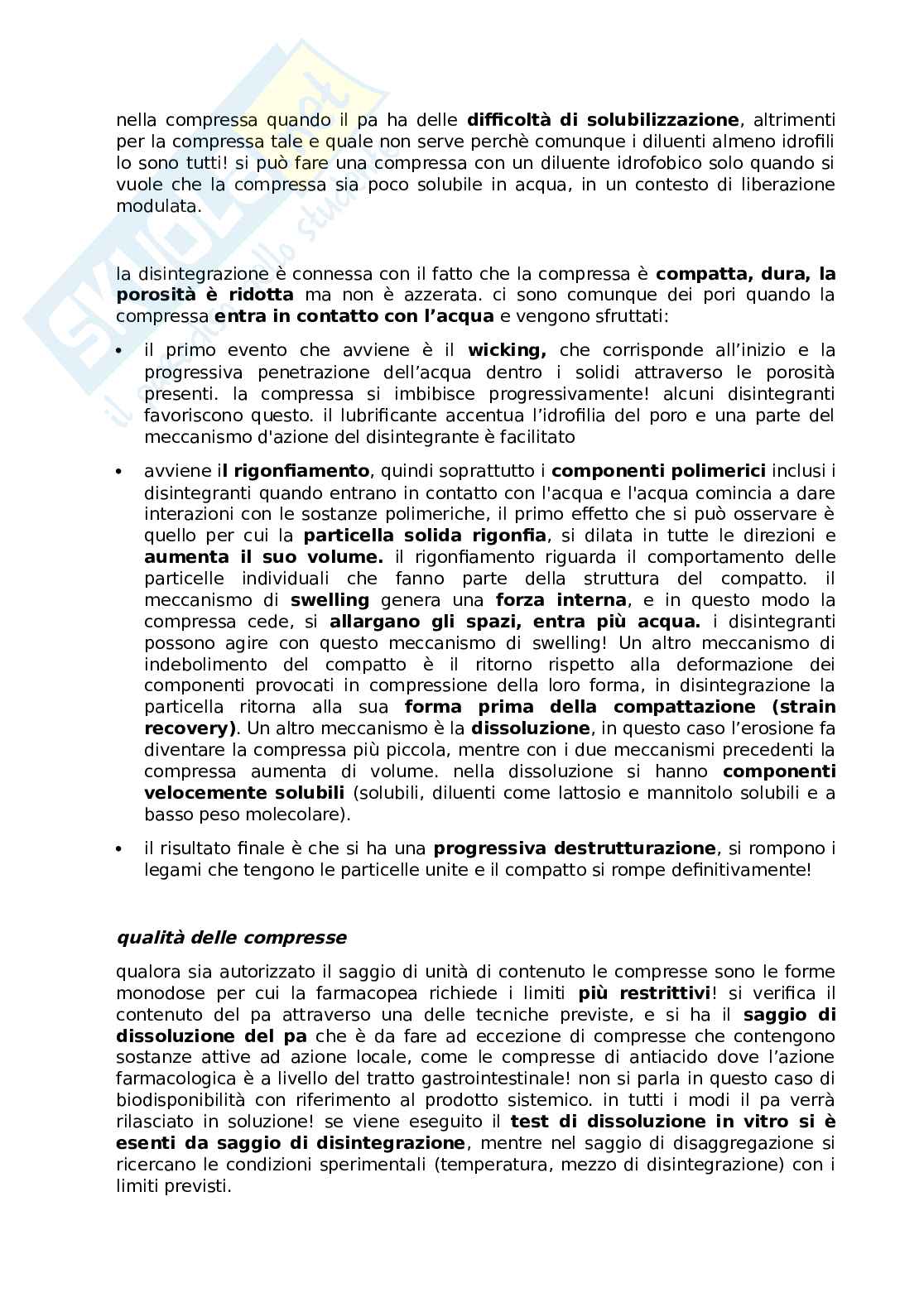 Appunti di Tecnologie farmaceutiche 2 Pag. 61