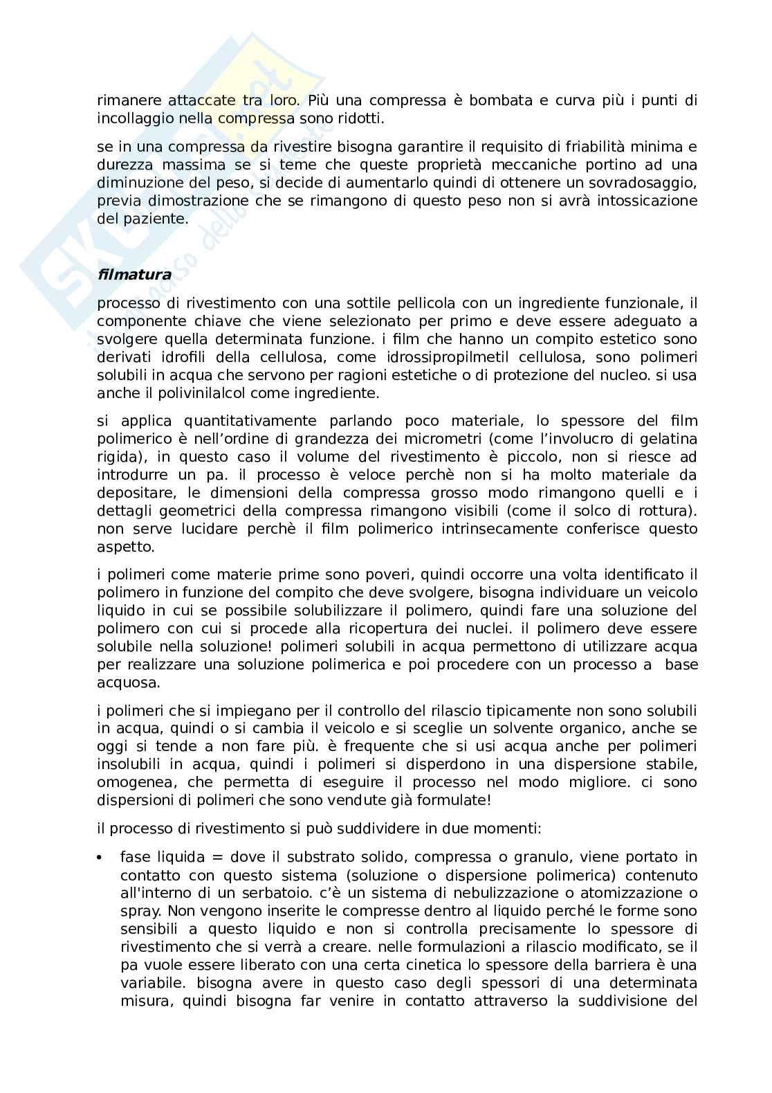 Appunti di Tecnologie farmaceutiche 2 Pag. 66