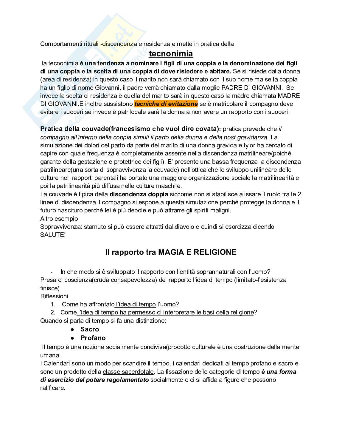 Antropologia culturale   Pag. 31
