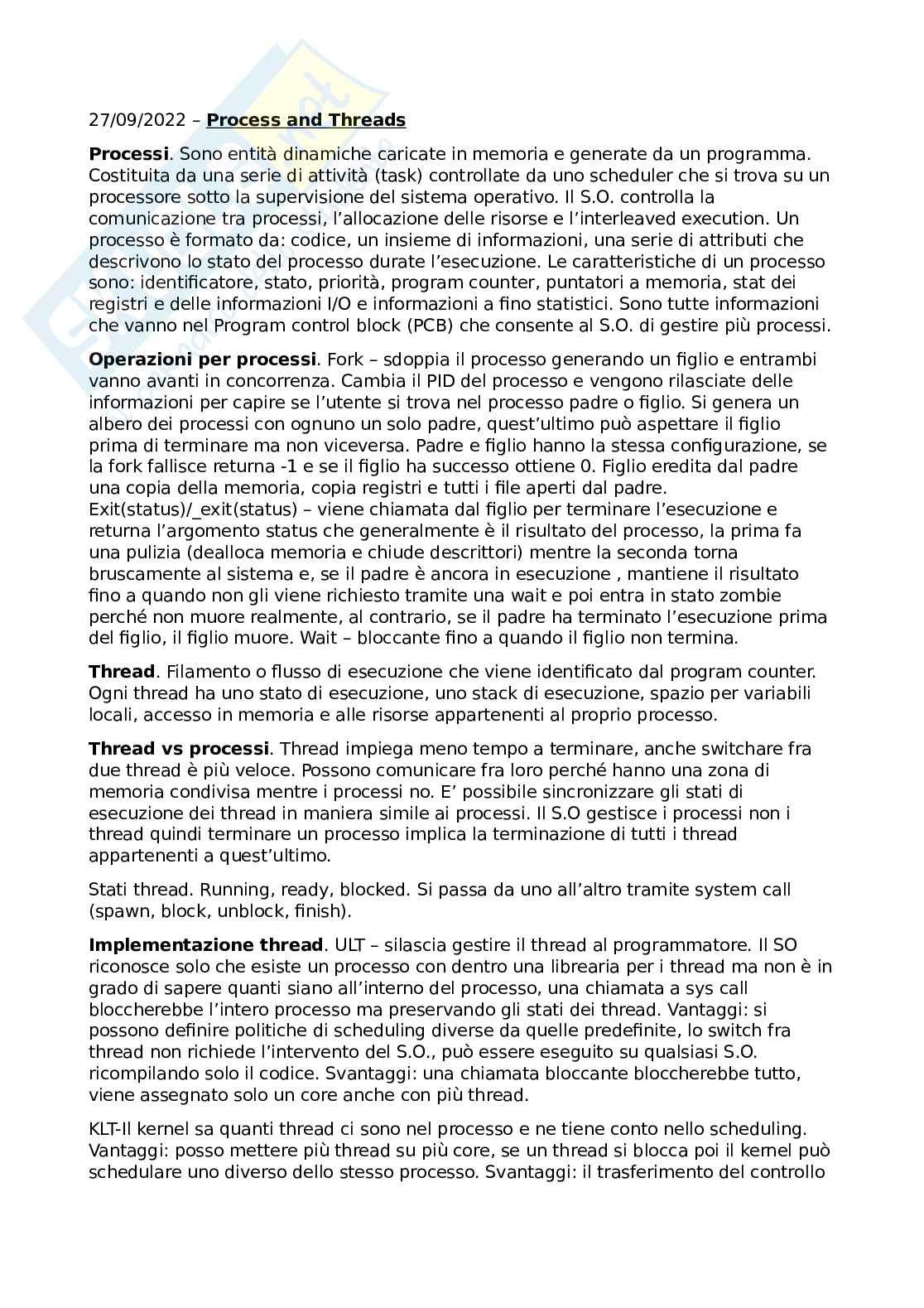 Appunti teoria Sistemi di calcolo 2 Pag. 1