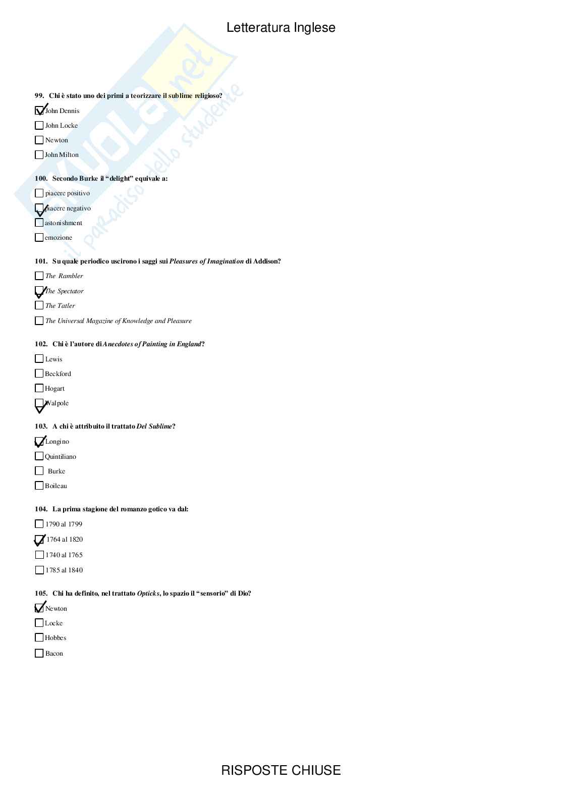 Letteratura inglese 3 - Paniere compilato Pag. 16