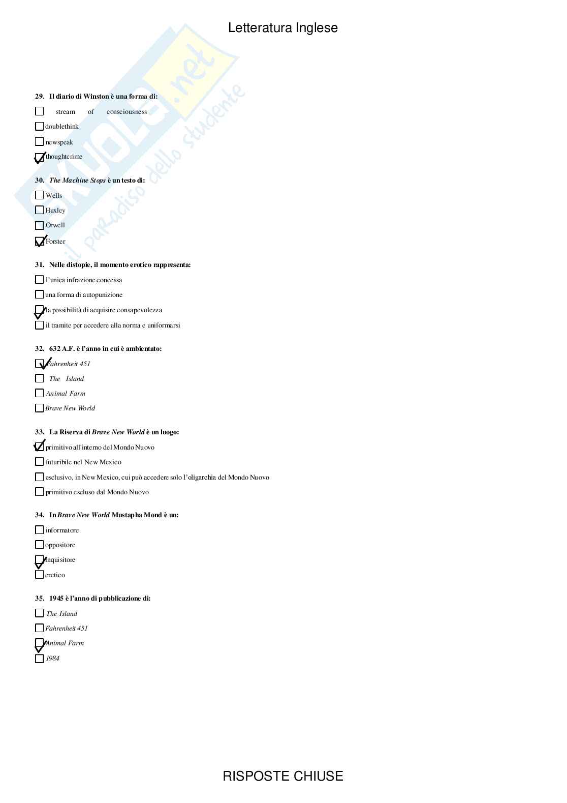 Letteratura inglese 3 - Paniere compilato Pag. 6