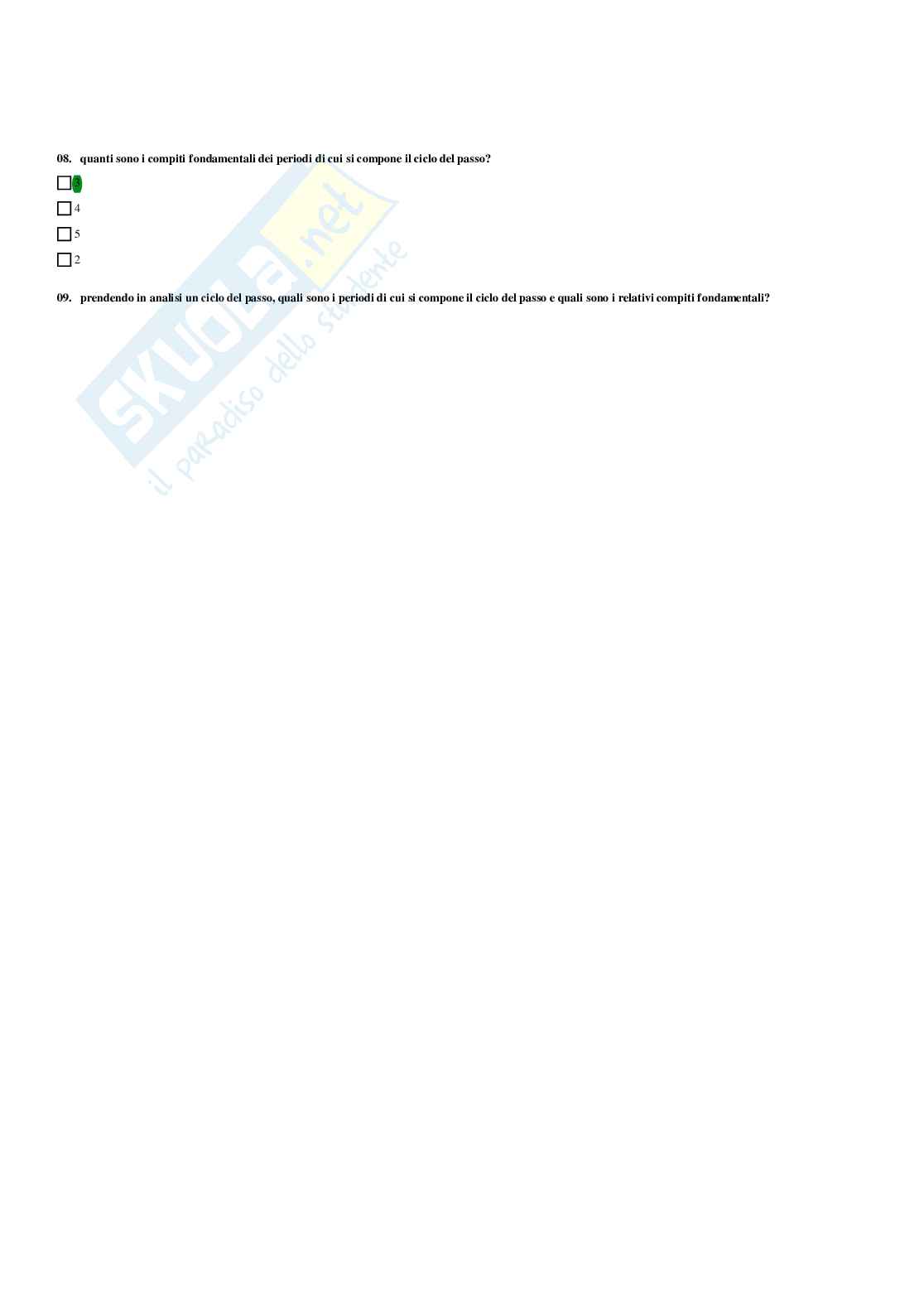 Paniere Fondamenti di biomeccanica del movimento umano - (2026) - Risposte Multiple Corrette Pag. 41