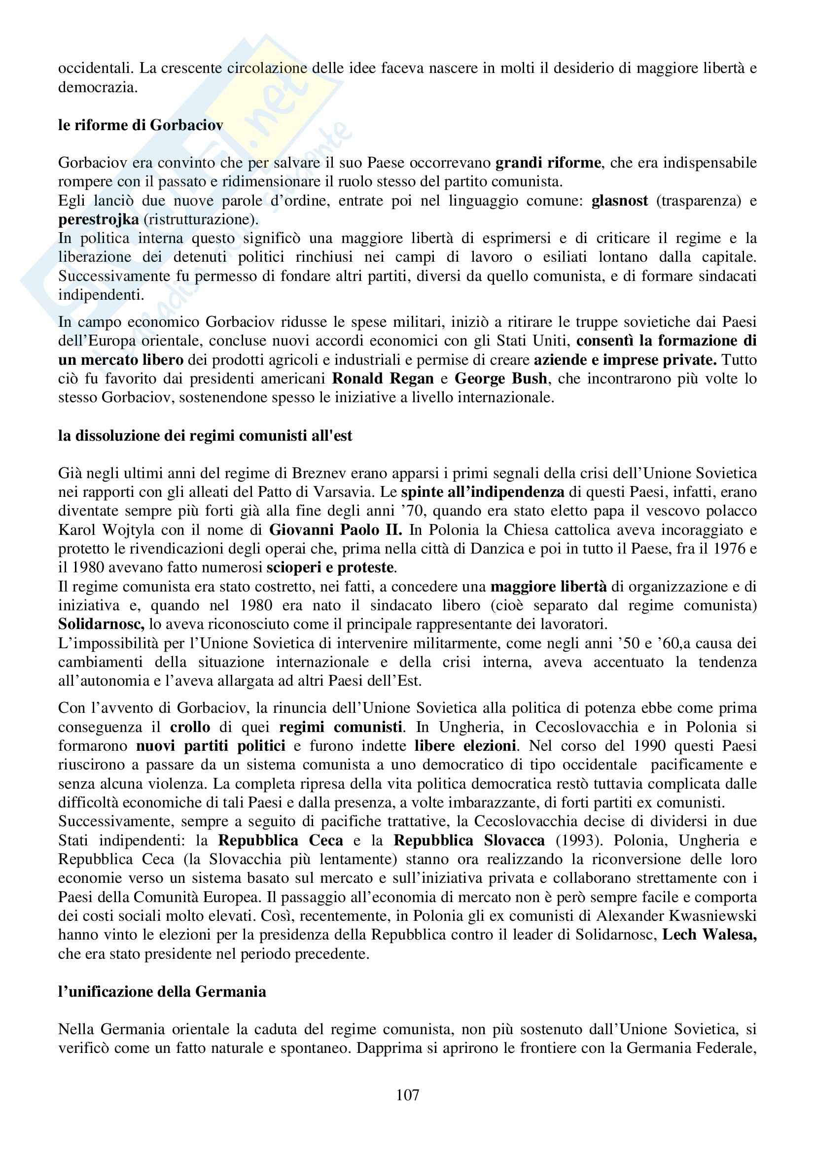 Riassunto esame Storia Contemporanea, prof. Silvio, libro consigliato Ottocento e Novecento, Sabbatucci, Vidotto Pag. 106