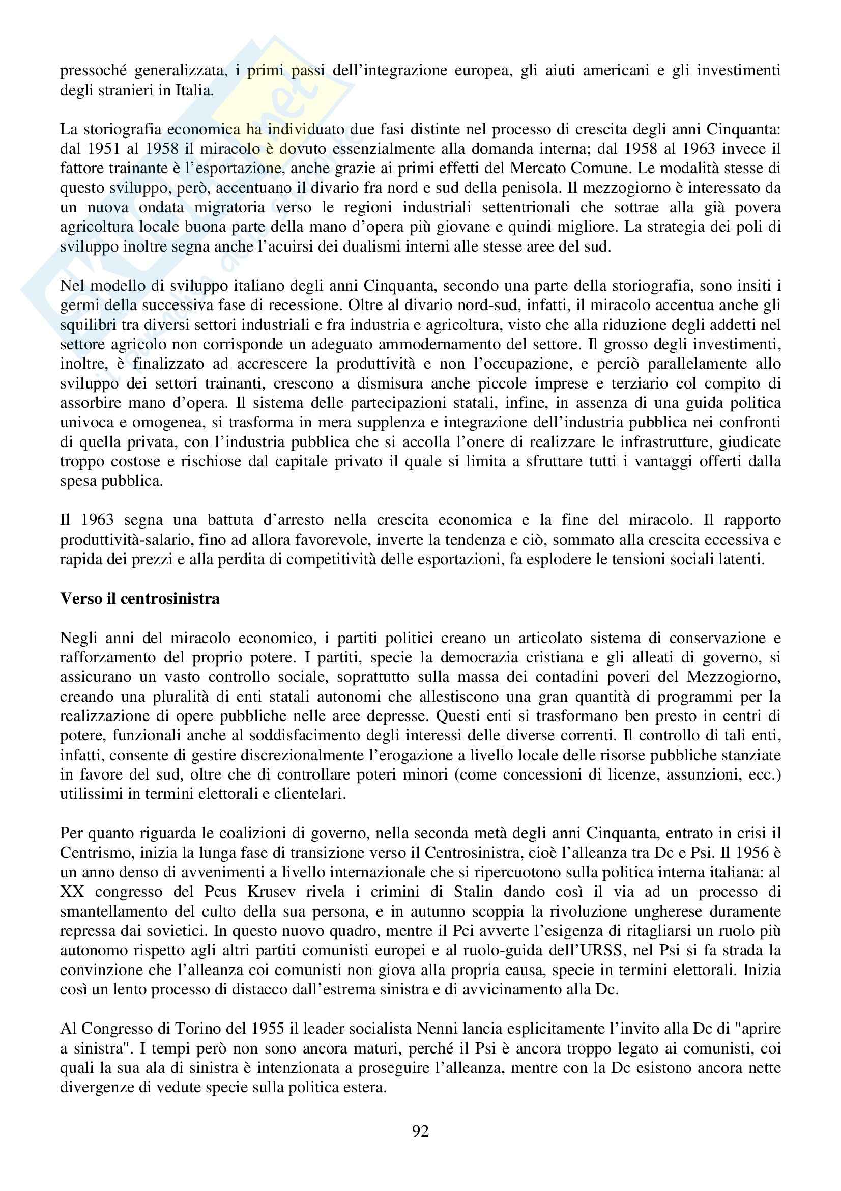 Riassunto esame Storia Contemporanea, prof. Silvio, libro consigliato Ottocento e Novecento, Sabbatucci, Vidotto Pag. 91