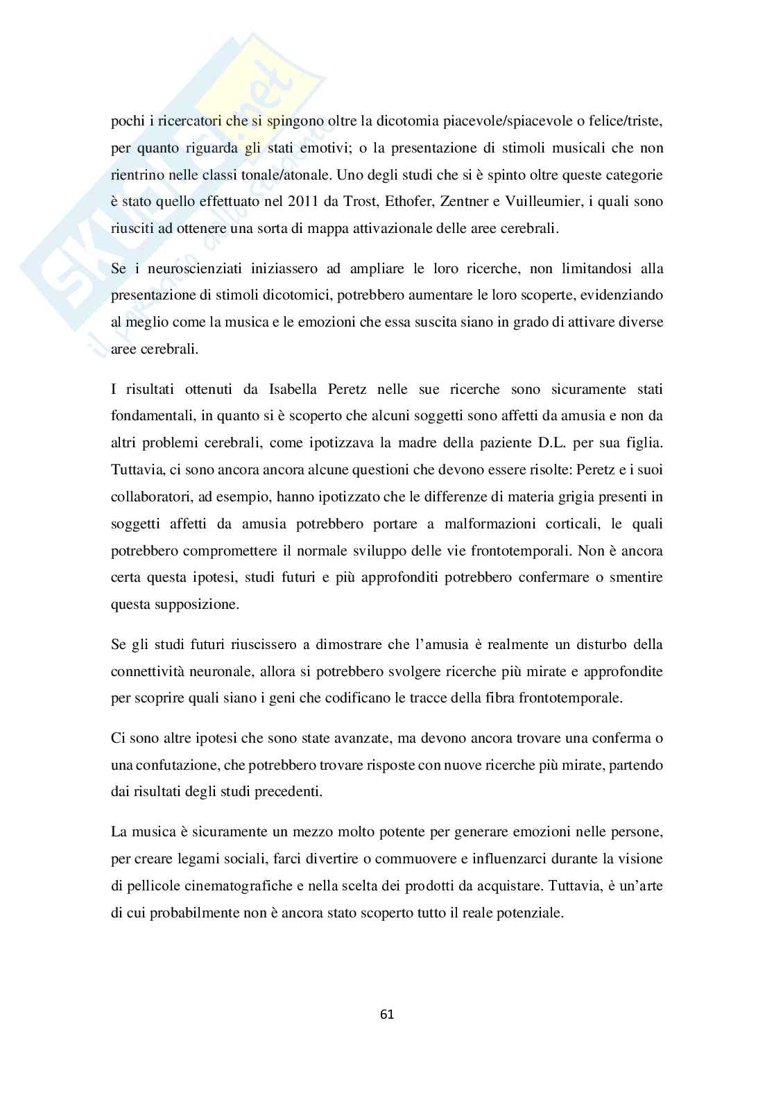 Musica, cervello ed emozioni Pag. 61