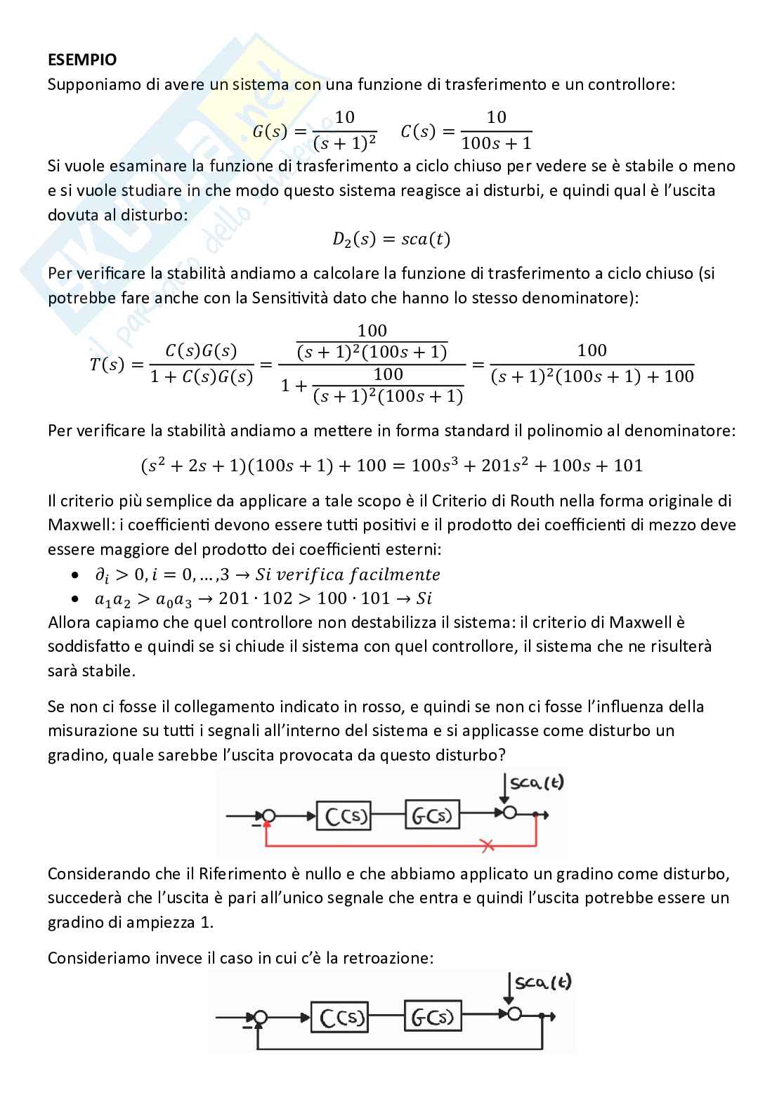 Controlli automatici, parte 6 - Il problema della sintesy (o controllo) Pag. 16