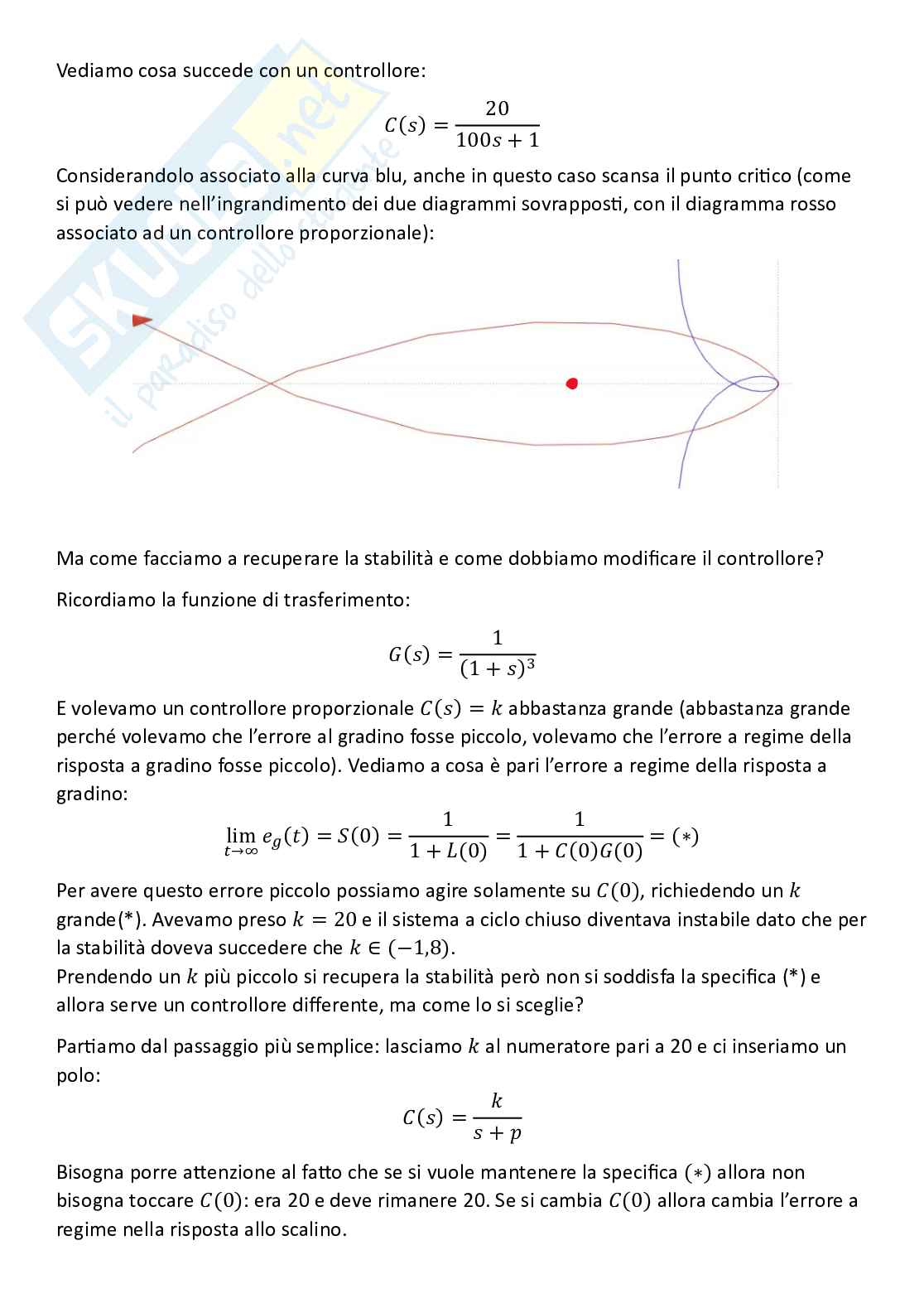 Controlli automatici, parte 6 - Il problema della sintesy (o controllo) Pag. 56