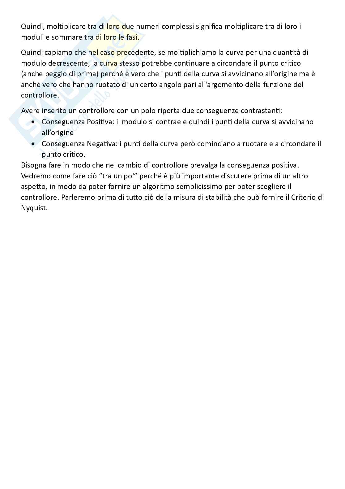 Controlli automatici, parte 6 - Il problema della sintesy (o controllo) Pag. 61