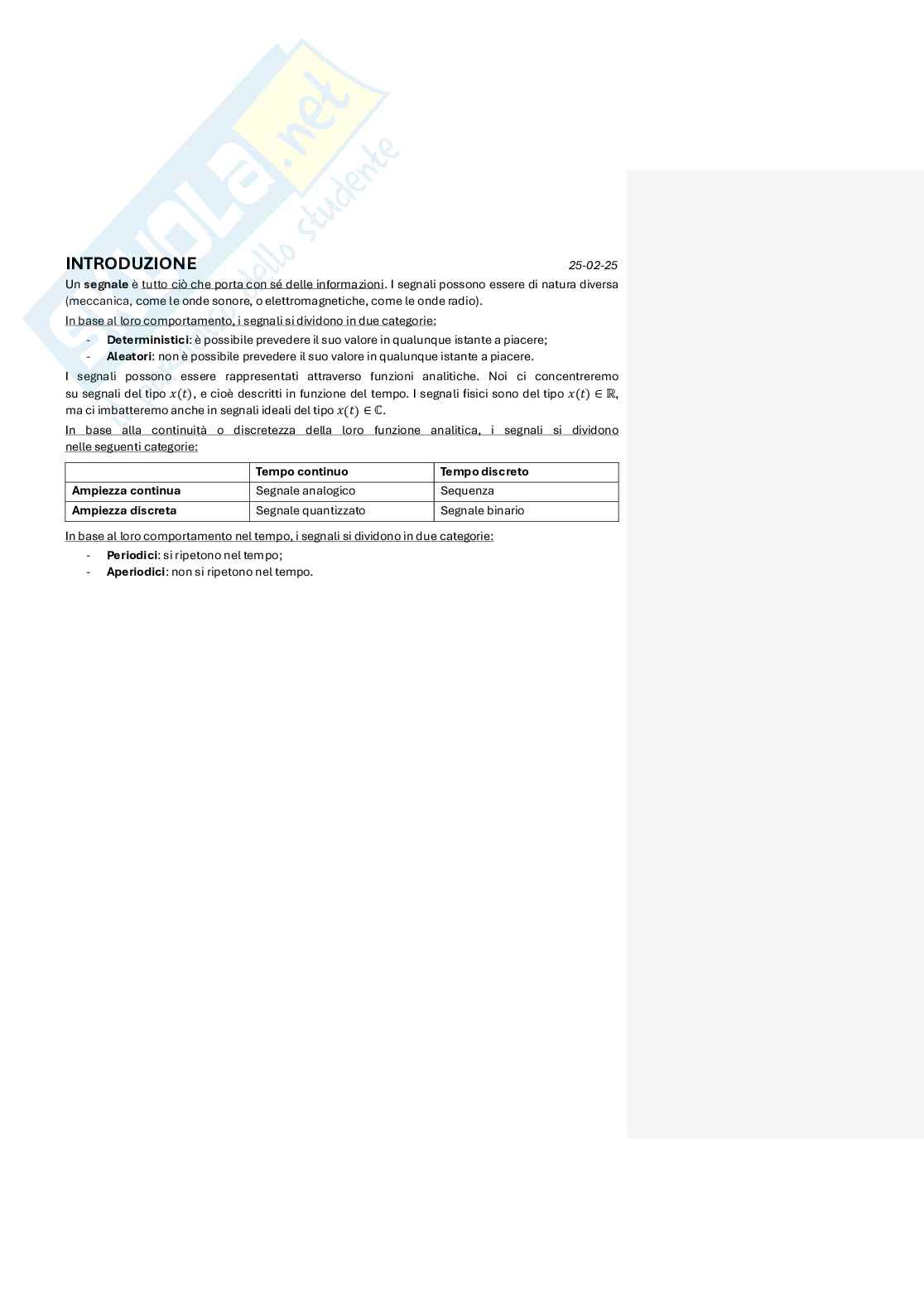 Fondamenti di automatica Pag. 1