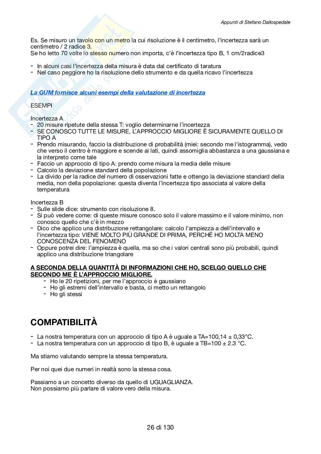 Appunti di Metrologia e dispositivi per la misura e il monitoraggio SD Pag. 26
