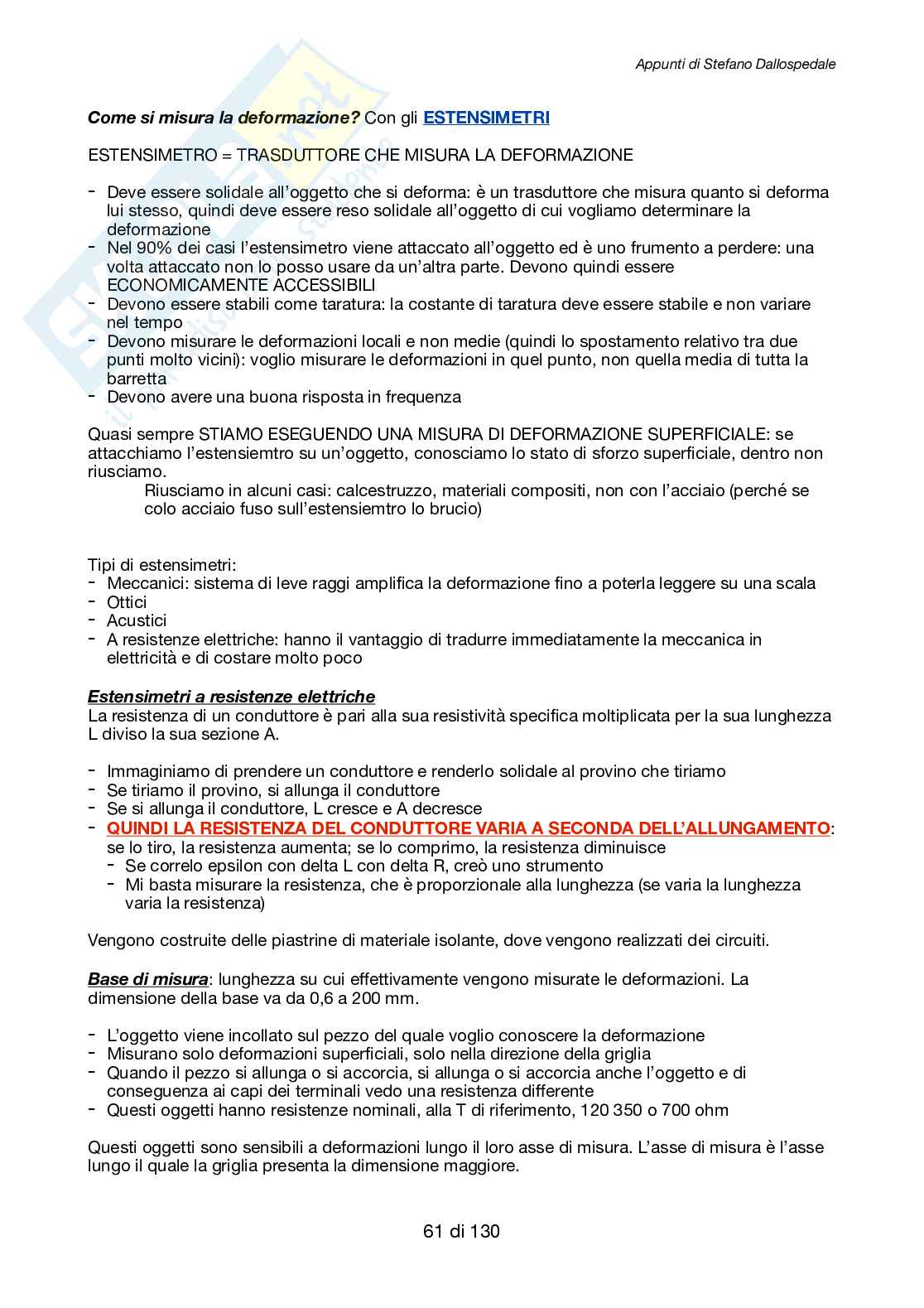 Appunti di Metrologia e dispositivi per la misura e il monitoraggio SD Pag. 61