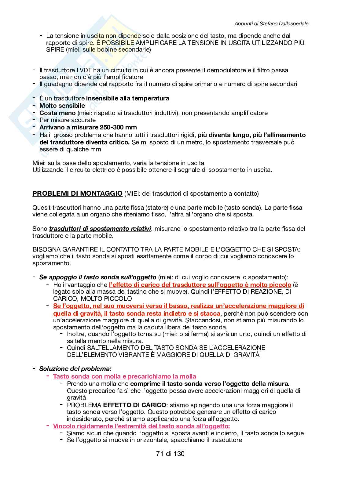 Appunti di Metrologia e dispositivi per la misura e il monitoraggio SD Pag. 71