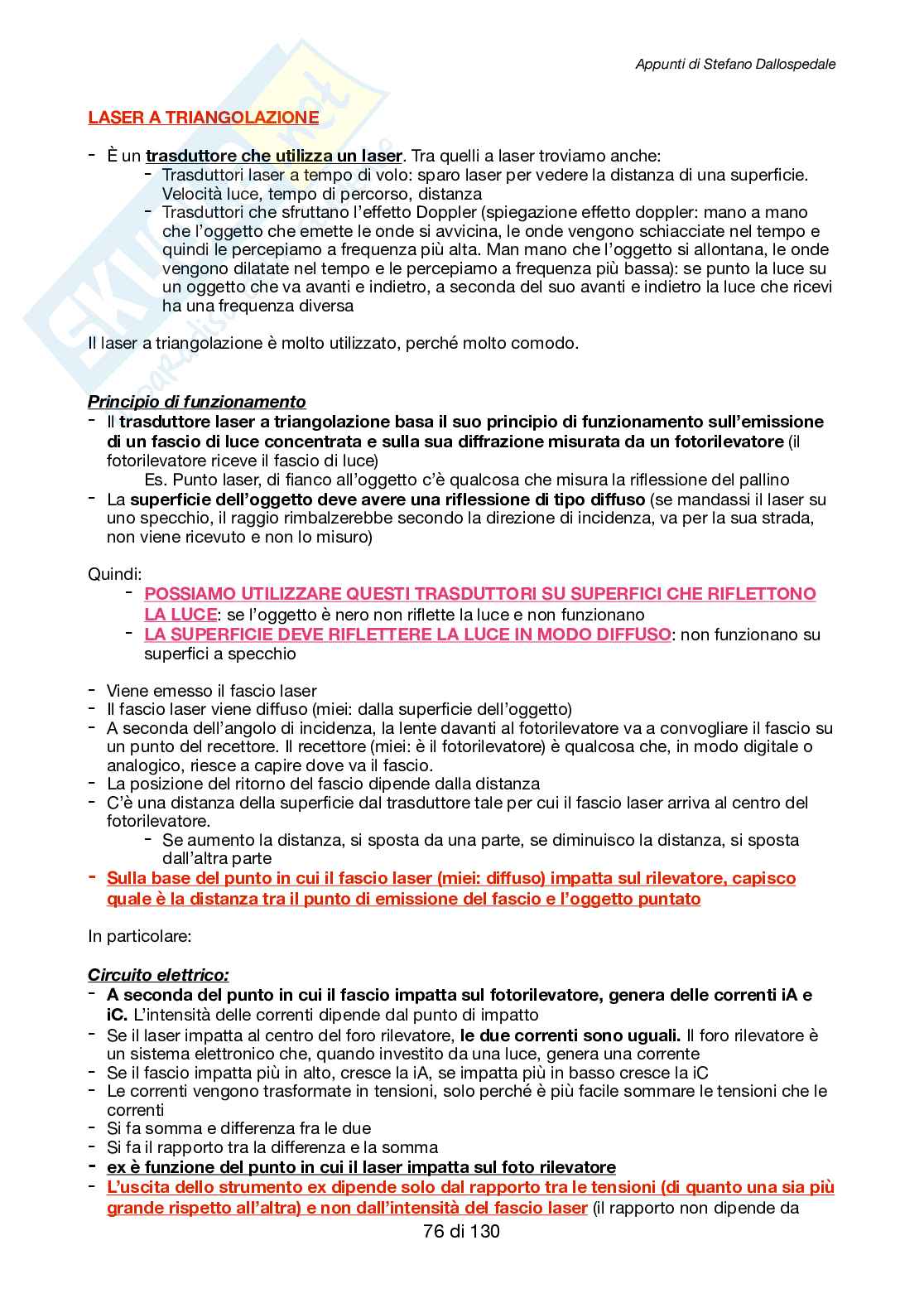 Appunti di Metrologia e dispositivi per la misura e il monitoraggio SD Pag. 76