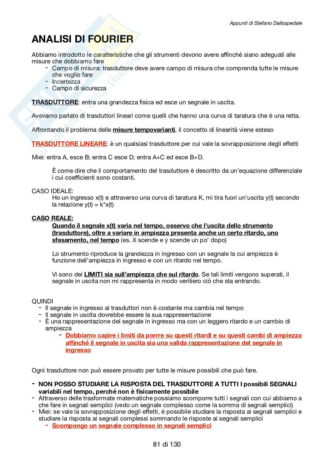 Appunti di Metrologia e dispositivi per la misura e il monitoraggio SD Pag. 81