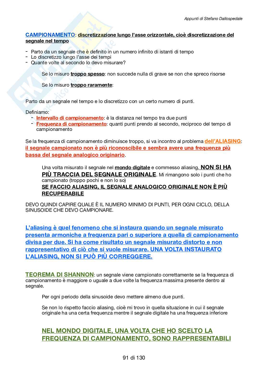 Appunti di Metrologia e dispositivi per la misura e il monitoraggio SD Pag. 91
