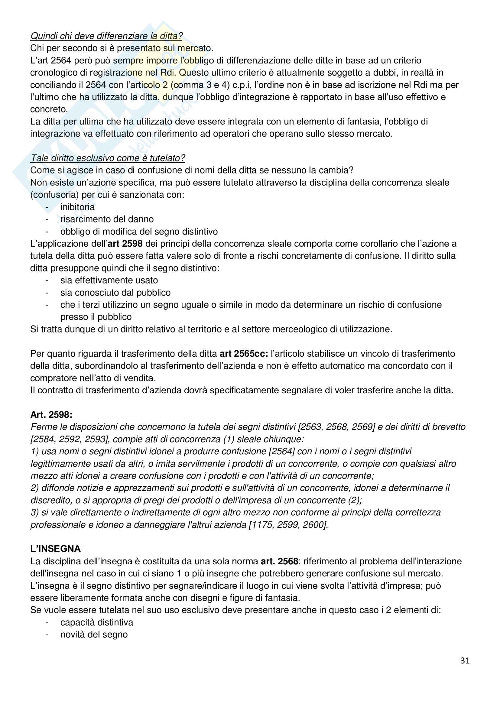 Diritto commerciale, esame completo, prof. Cetra Antonio Pag. 31
