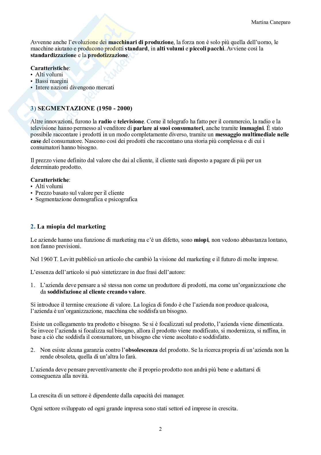Marketing – Parte 1 – Teoria (ambiente, segmentazione, marketing mix, valore) Pag. 2