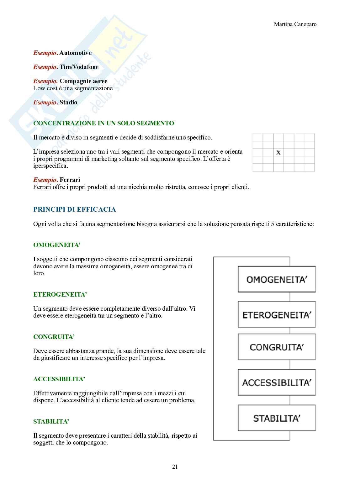 Marketing – Parte 1 – Teoria (ambiente, segmentazione, marketing mix, valore) Pag. 21