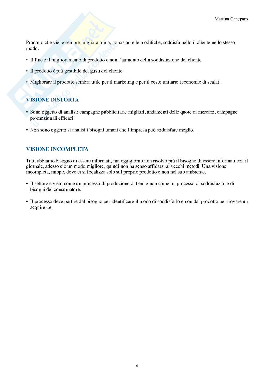 Marketing – Parte 1 – Teoria (ambiente, segmentazione, marketing mix, valore) Pag. 6