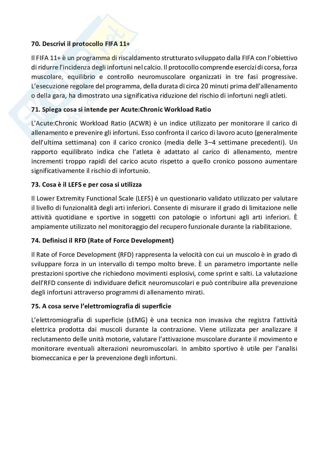 Paniere Medicina dello sport (2026) - Risposte Aperte Corrette  Pag. 16