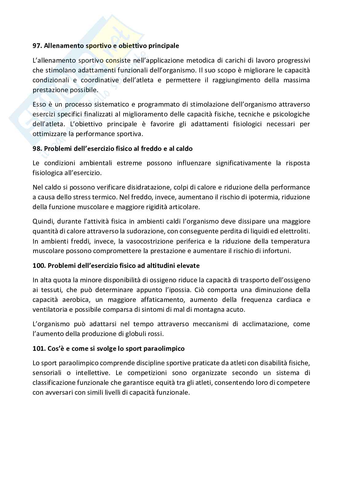 Paniere Medicina dello sport (2026) - Risposte Aperte Corrette  Pag. 21