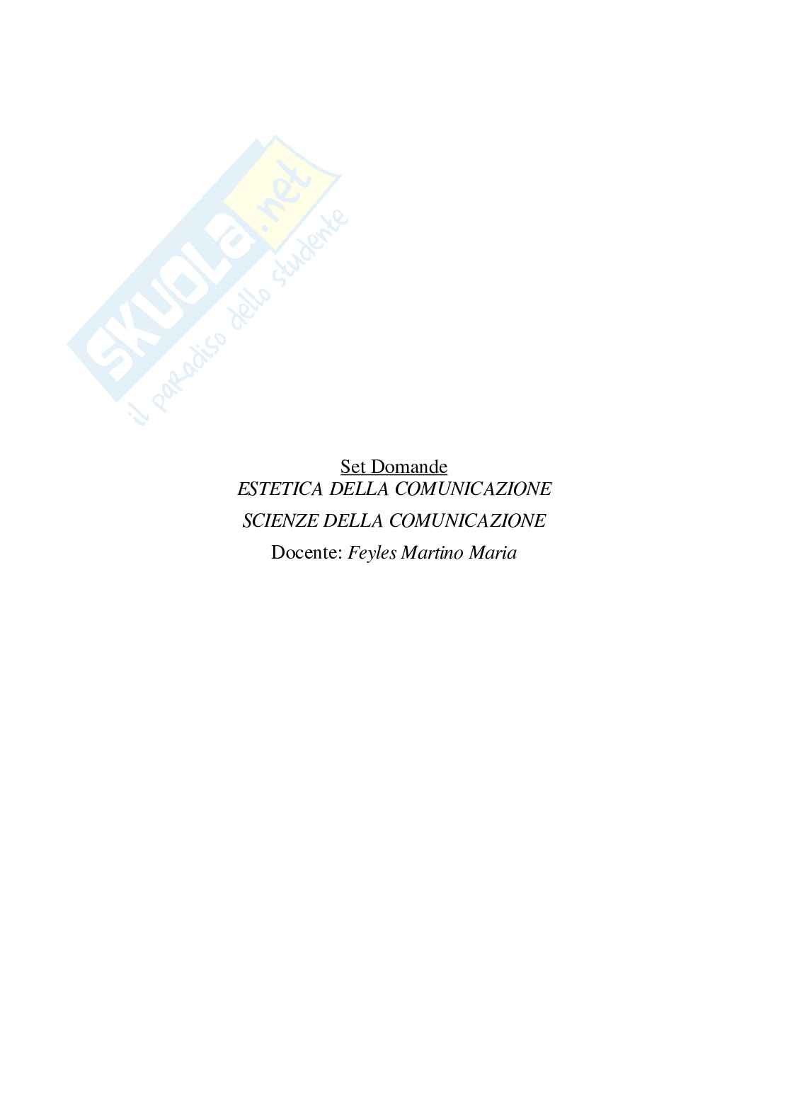 Paniere Estetica della comunicazione - Risposte multiple - aggiornato (2026) Pag. 2