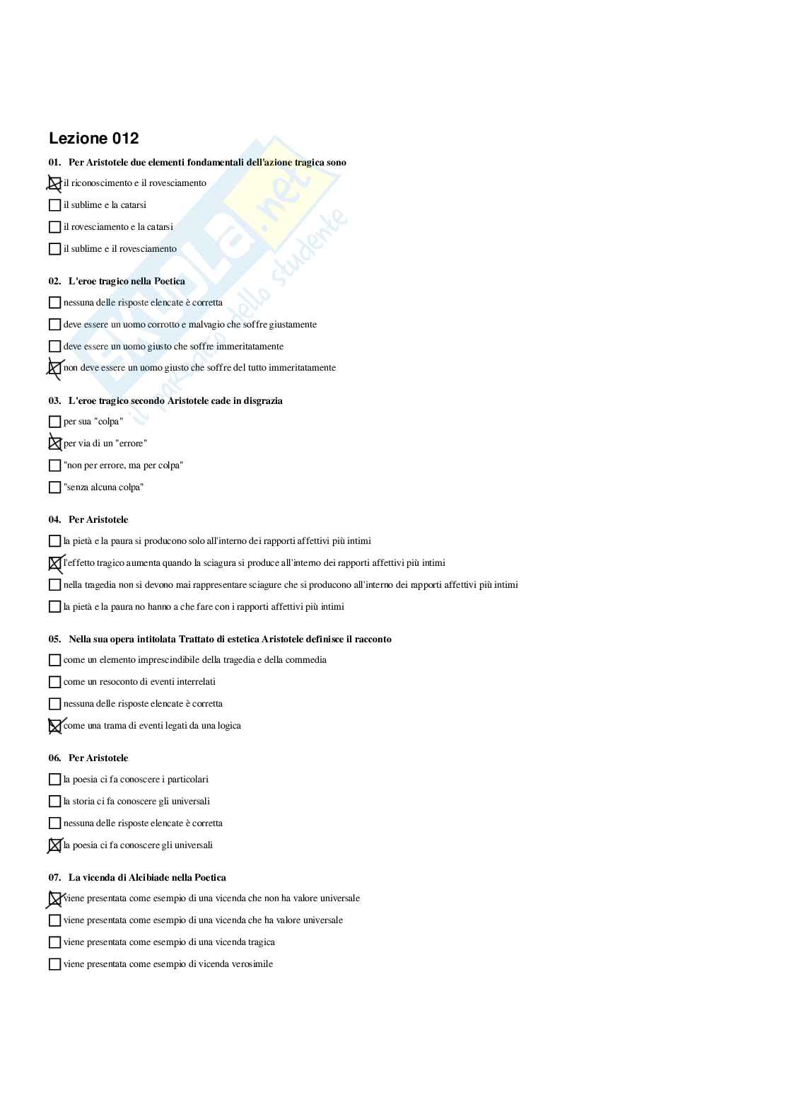 Paniere Estetica della comunicazione - Risposte multiple - aggiornato (2026) Pag. 21