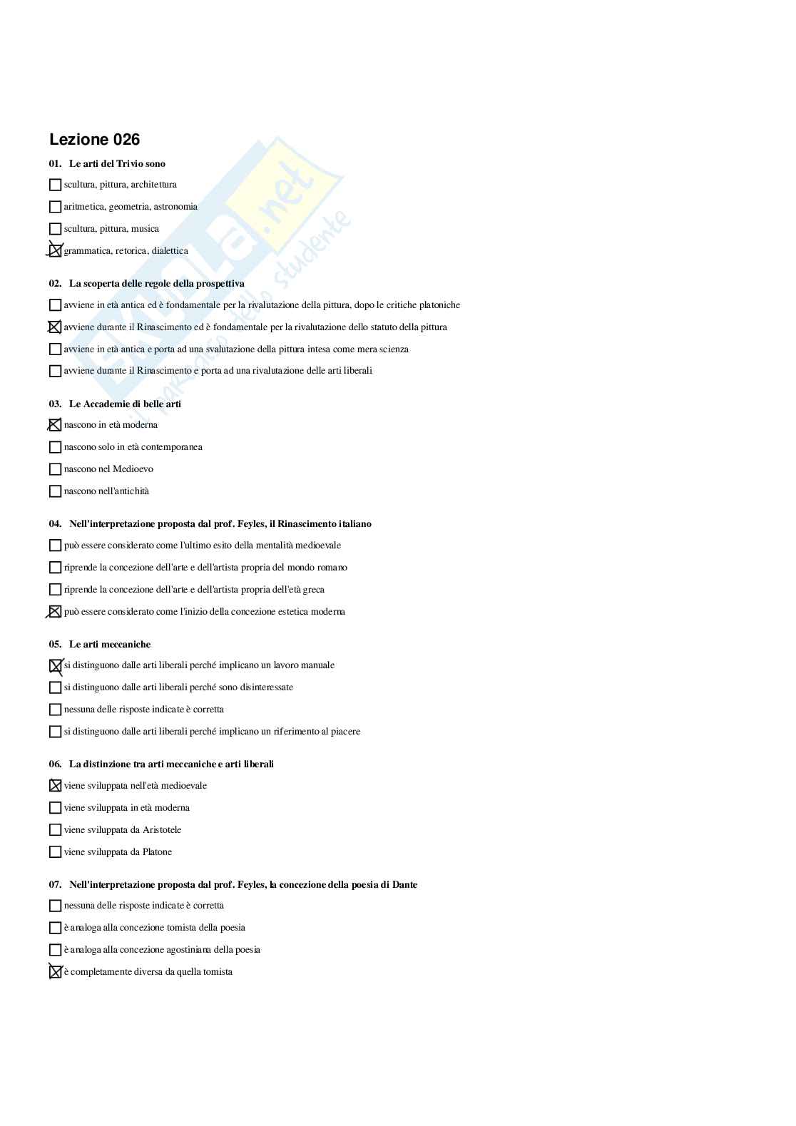 Paniere Estetica della comunicazione - Risposte multiple - aggiornato (2026) Pag. 41