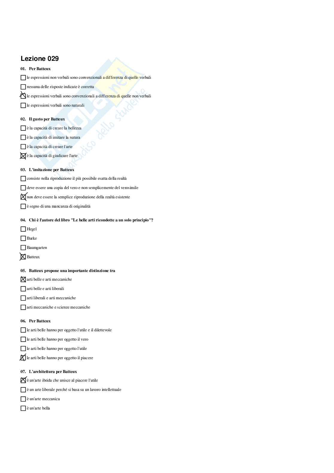Paniere Estetica della comunicazione - Risposte multiple - aggiornato (2026) Pag. 46