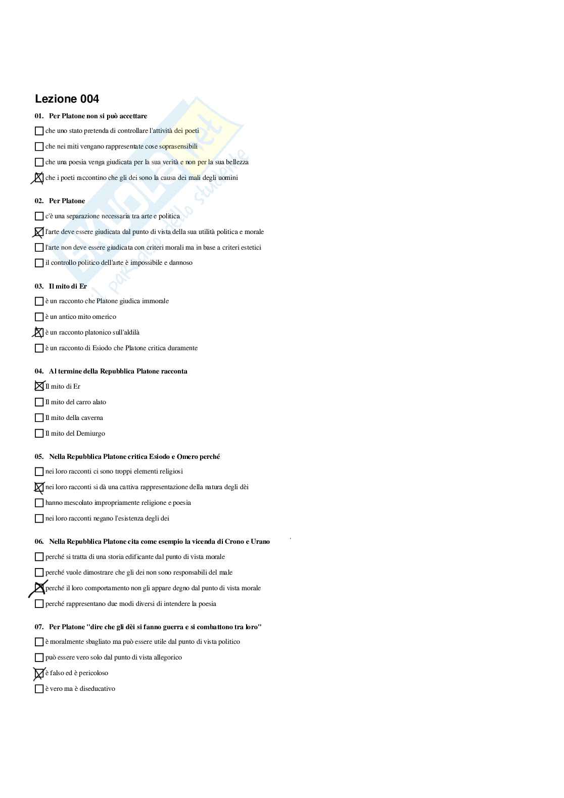 Paniere Estetica della comunicazione - Risposte multiple - aggiornato (2026) Pag. 6