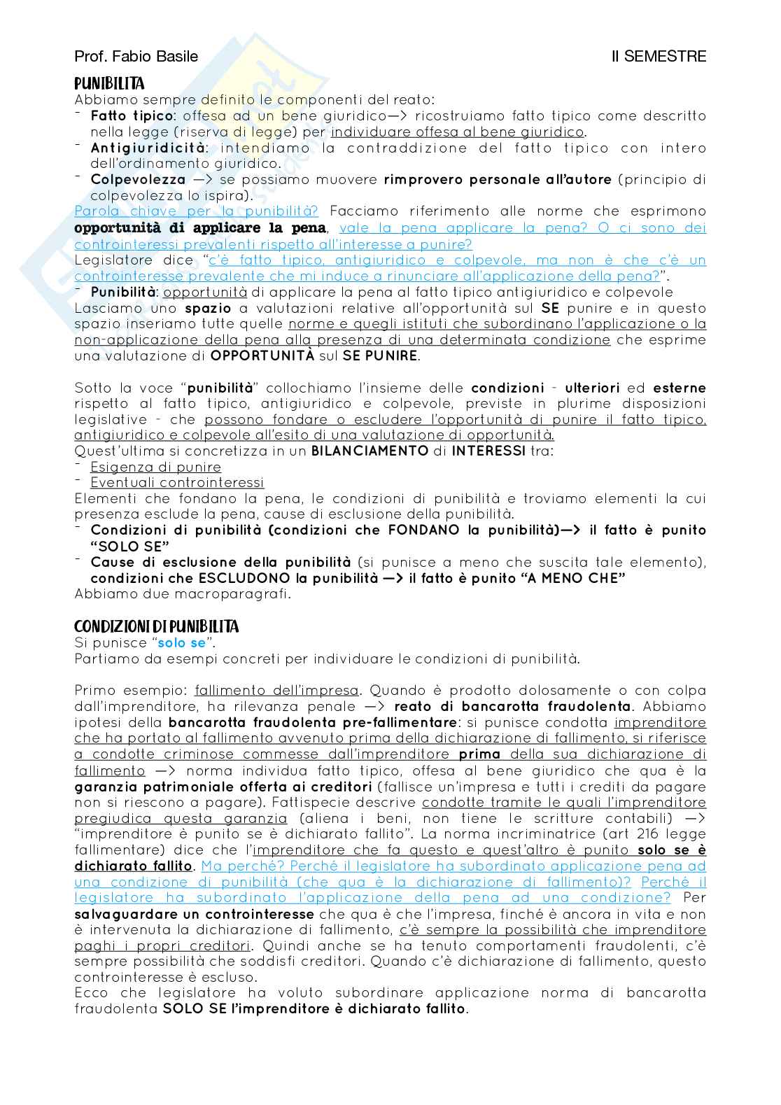 Riassunto esame Diritto Penale, Prof. Basile Fabio, libro consigliato Materiali per lo studio critico e interattivo del diritto penale - Vol. 2, Fabio Basile Pag. 2