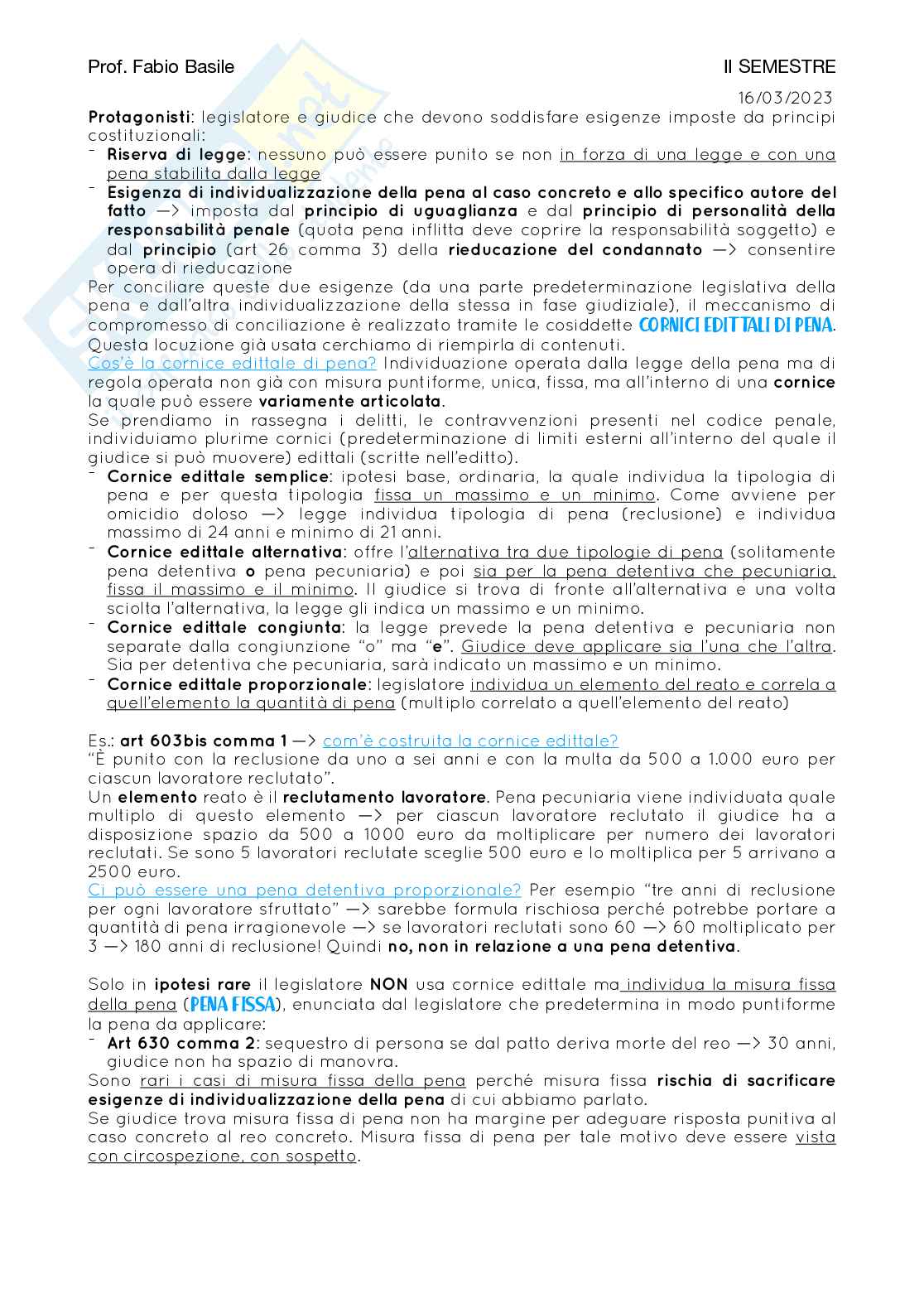 Riassunto esame Diritto Penale, Prof. Basile Fabio, libro consigliato Materiali per lo studio critico e interattivo del diritto penale - Vol. 2, Fabio Basile Pag. 26