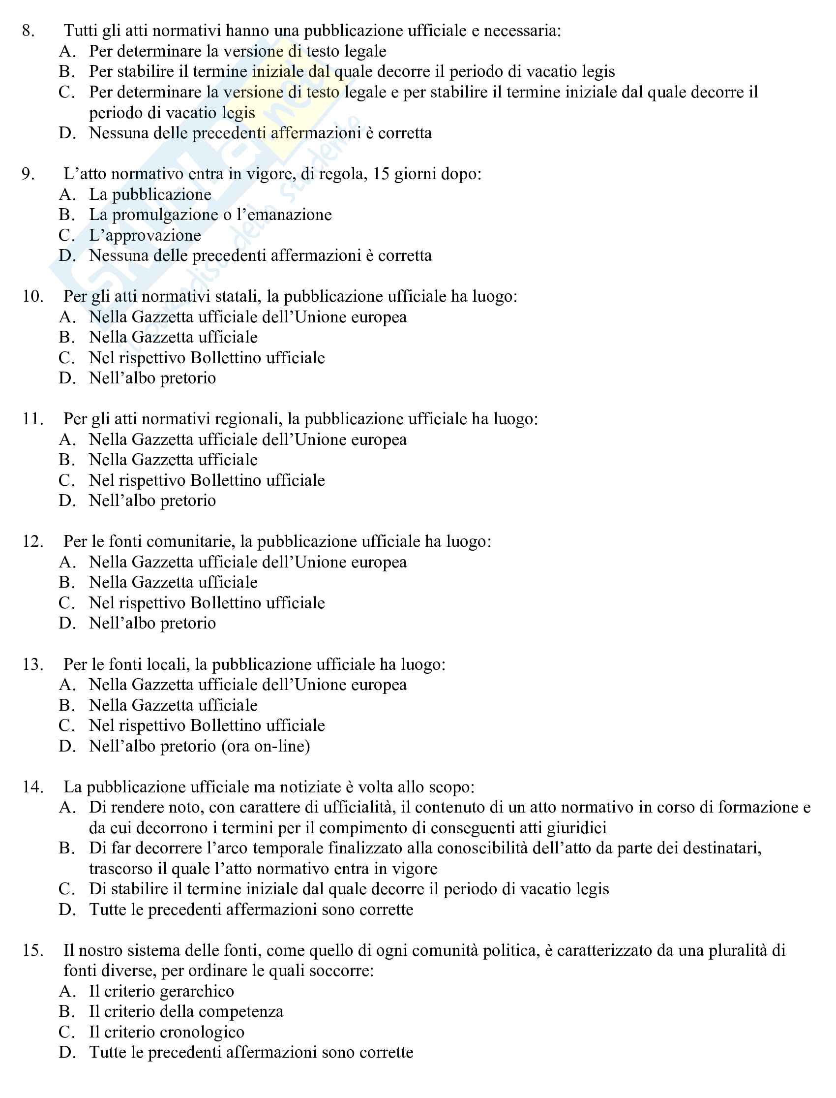 Esame diritto pubblico con domande Pag. 41