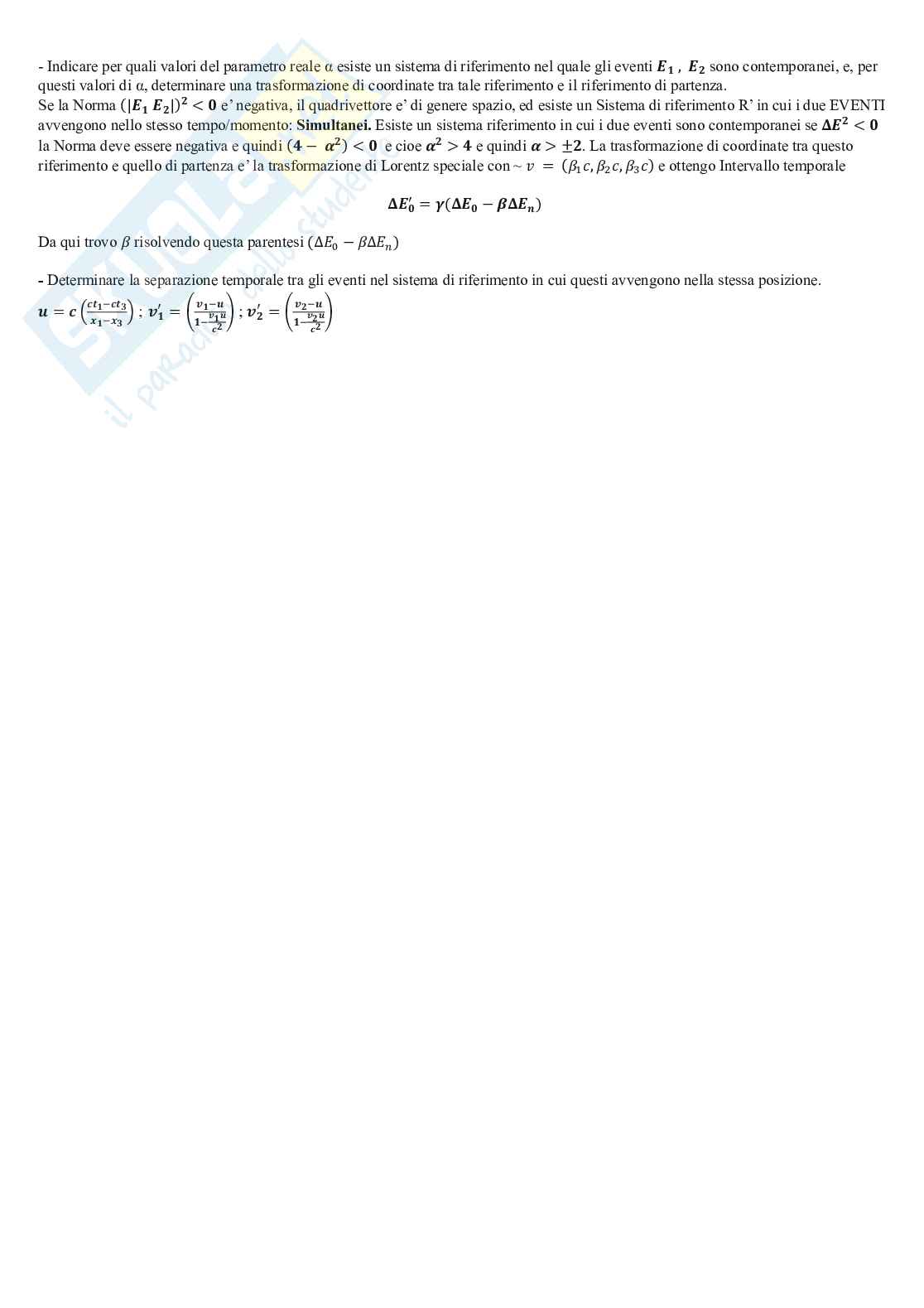 Meccanica analitica e relativistica Pag. 11