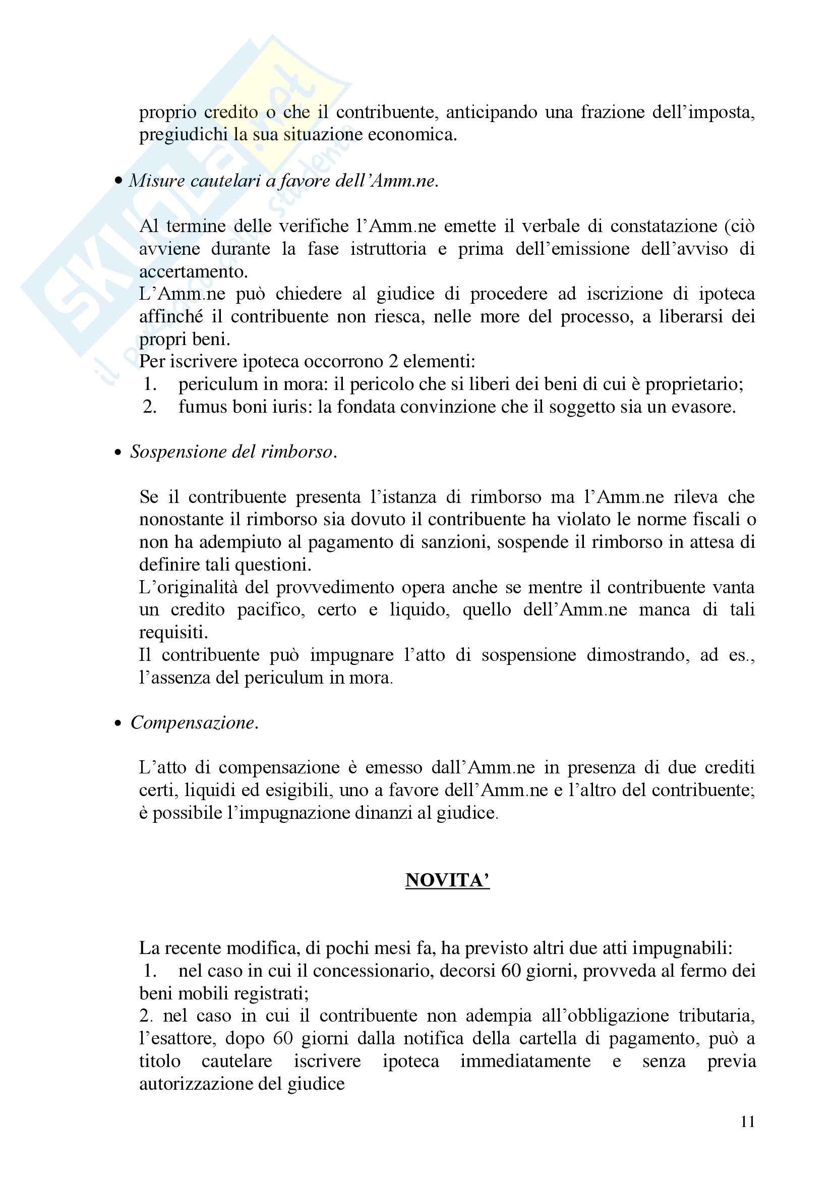 Diritto tributario - Il processo tributario - Appunti Pag. 11
