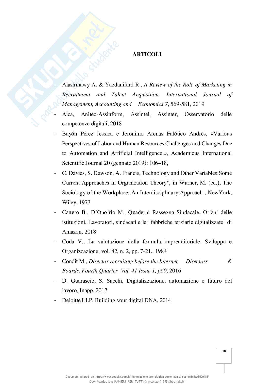 Innovazione tecnologica Pag. 61