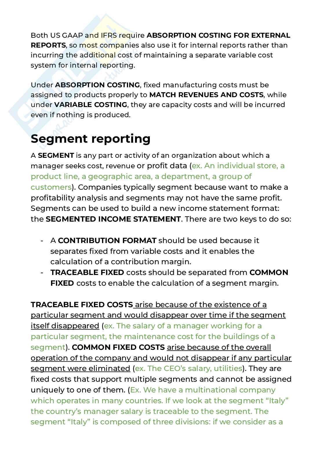 Managerial Accounting - Appunti completi (2025-2026) Pag. 16