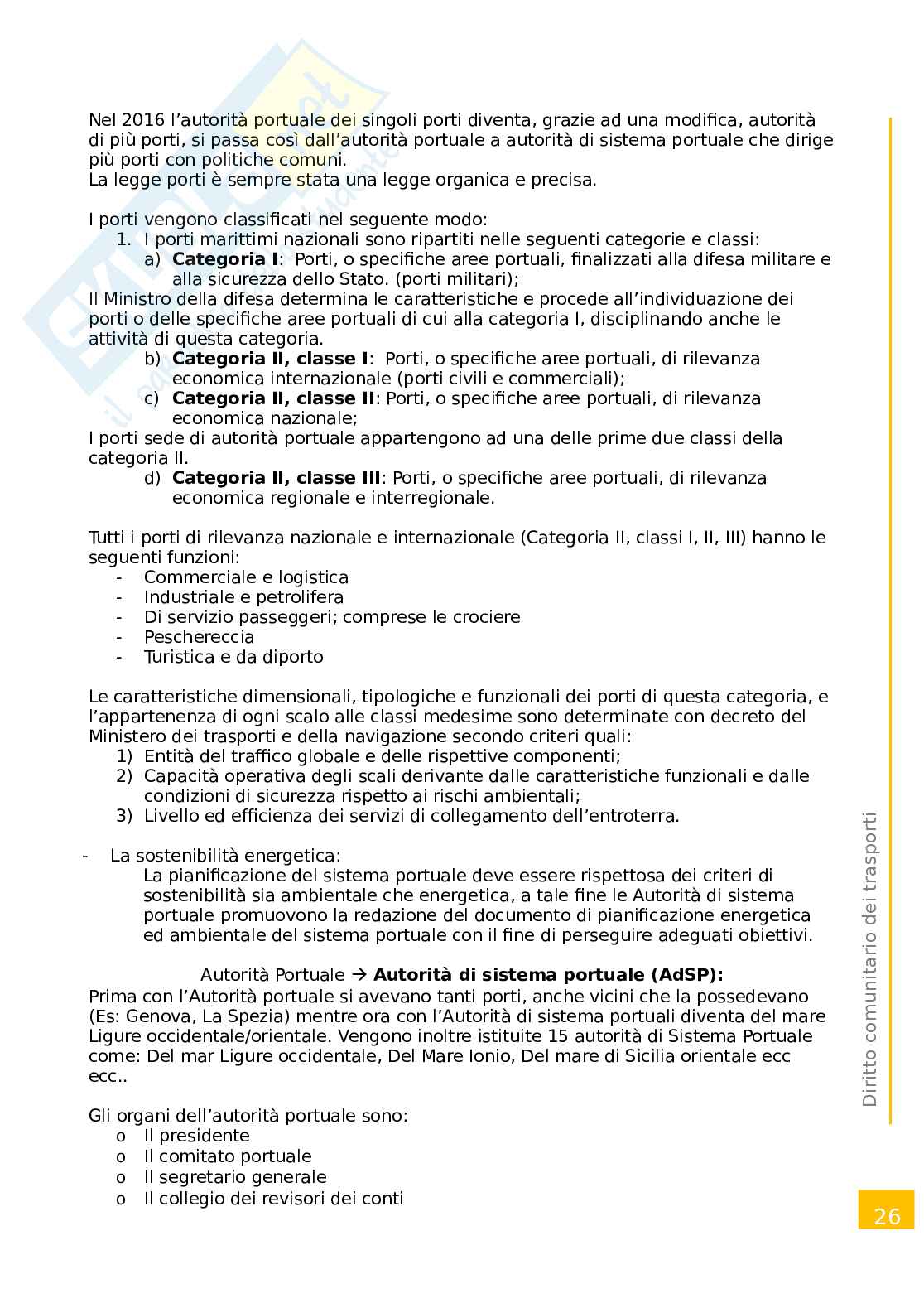 Diritto comunitario dei trasporti   Pag. 26