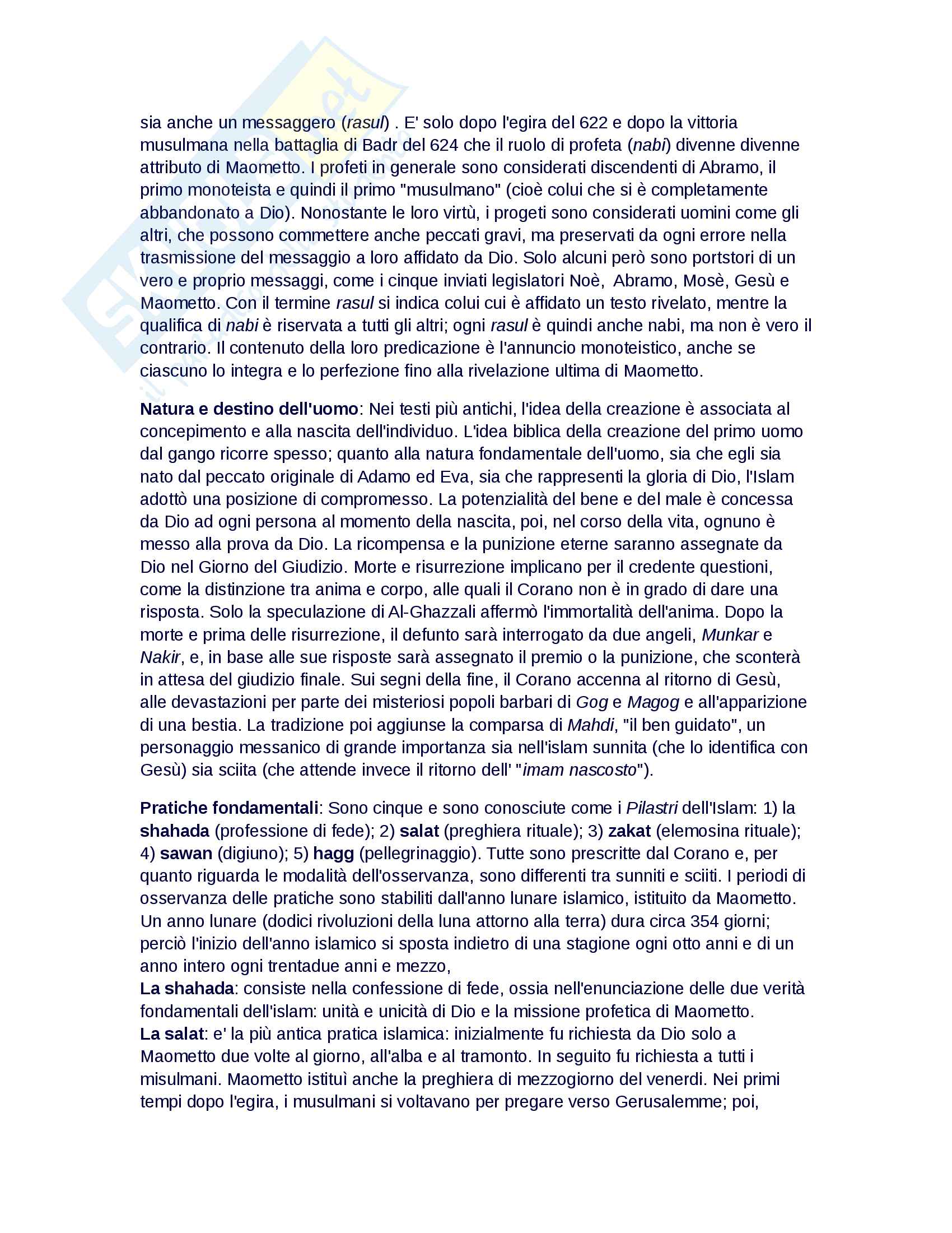 Riassunto esame Storia delle religioni, prof Bonola, testo consigliato Manuale di Storia delle religioni, Filoramo Pag. 41