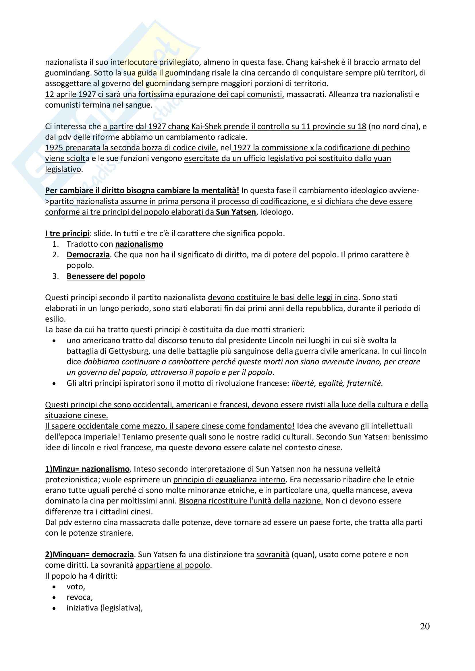 Lezioni, Diritto cinese Pag. 21