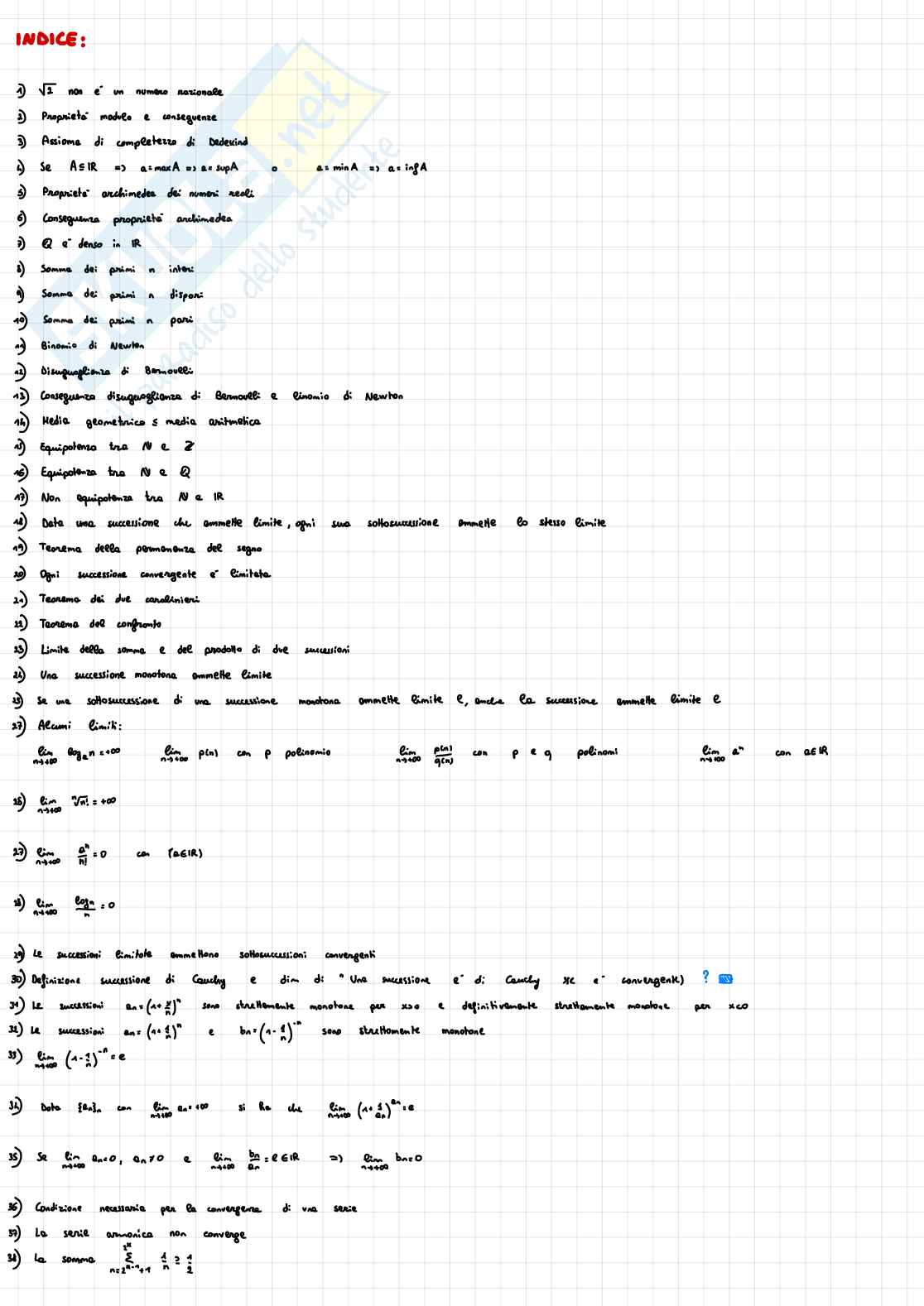 Dimostrazioni Teoremi Analisi matematica 1 Pag. 2