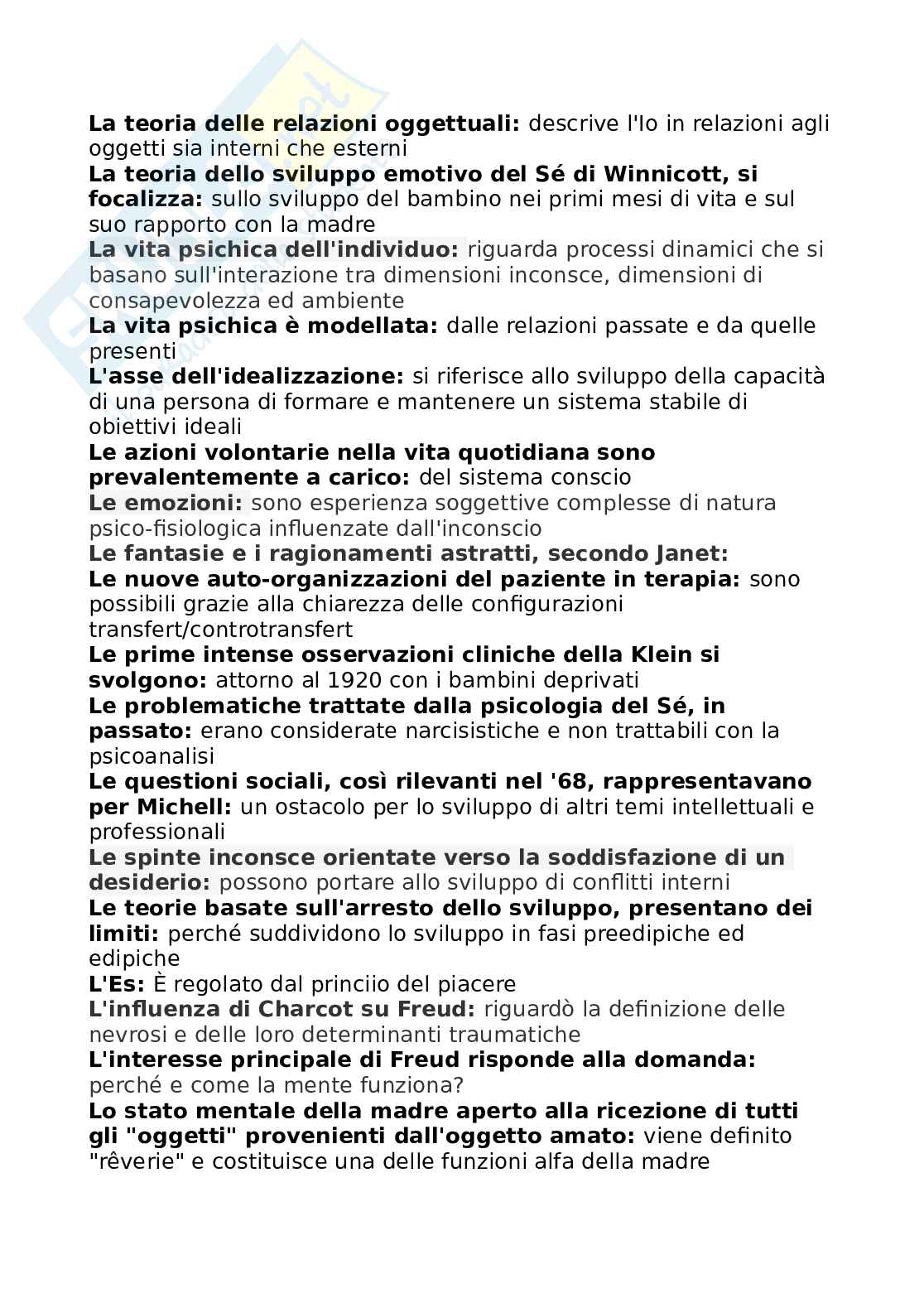 Domande Psicologia dinamica, definitivo Pag. 6