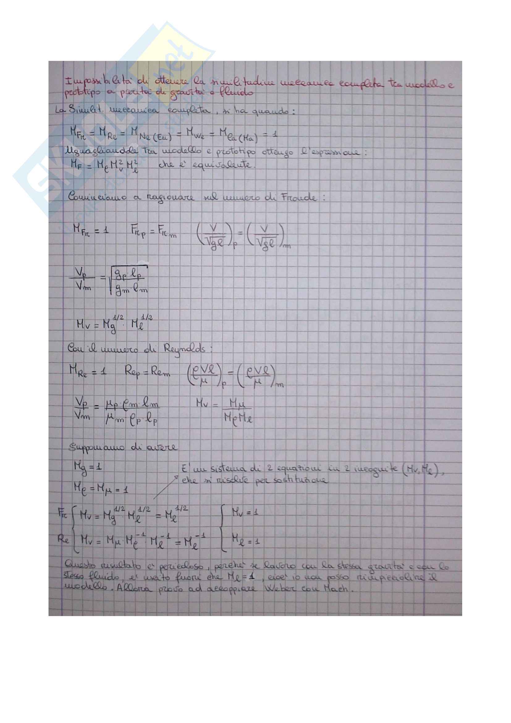 Appunti di Modelli Idraulici Fisici Pag. 31